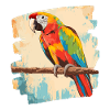 Perroquet Rétro