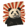 Panda Bear Retro