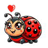 Ladybug Cartoon Animal Heart