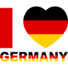 I Love Germany Flag Design
