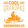 Cool grandpas driving snowmobiles