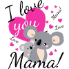 Doux koala amour pour maman
