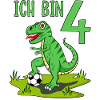Dinosaur Rex Football 4 Birthday