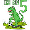 Dinosaur Rex Football 5 Birthday