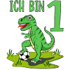 Dinosaur Rex Football 1 Birthday