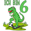 Dinosaur Rex Football 6 Birthday