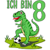 Dinosaur Rex Football 8 Birthday