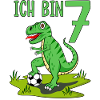 Dinosaur Rex Football 7 Birthday