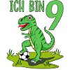 Dinosaur Rex Football 9 Birthday