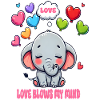 Valentine's Day elephant