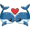 Couple baleine Saint-Valentin