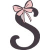 Initial letter S ribbon