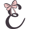 Initial letter E ribbon