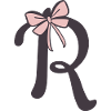 First letter R ribbon