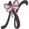 Initial Letter N Ribbon