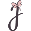 Initial Letter J Ribbon