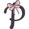 Initial letter P Ribbon