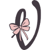 Initial letter V ribbon