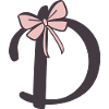 Initial letter D ribbon