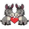 Donkey Couple Valentine's Day