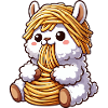 Funny Llama Spaghetti Italian Clumsy