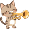 Cat Kitty Trumpet