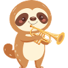 Sloth Trumpet Musician