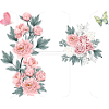 Letter h pink flowers