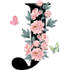 Letter j Pink Flowers