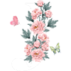 Lettre j fleurs rose