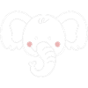 Dessin d’éléphant mignon - Design ludique