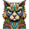 Bunter Katzenblick – Mystische Kunst