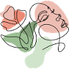 Minimalistisches Blumen-Liniendesign