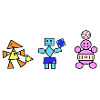 Geometric Playful Robots and Bear 