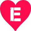 Heart Letter E