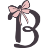Initial letter B ribbon