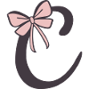 Initial Letter C Ribbon
