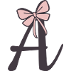 Initial letter A ribbon