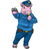 Pig Policeman Whistle Police