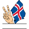 Flag island fredstegn tekstrum