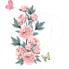 Letter p pink flowers