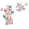 Letter r pink flowers