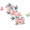 Letter n pink flowers