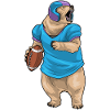 Bear American Football Helmet