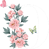 Letter o pink flowers