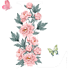Lettre l fleurs rose