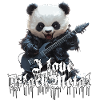 Funny Panda Black Metal motif