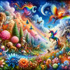 Whimsical Enchanting Fantasy Landscape