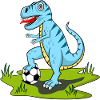 Dinosaur Rex Football Blue