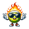 Tennis Fireball Flames
